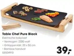 Hanos Table Chef Pure Black aanbieding