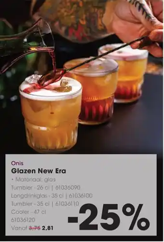 Hanos Onis Glazen New Era aanbieding