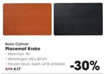 Hanos Basic Culinair Placemat Kroko aanbieding
