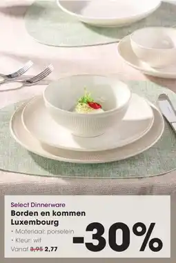 Hanos Select Dinnerware Borden en kommen Luxembourg aanbieding