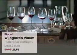 Hanos Riedel Wijnglazen Vinum aanbieding