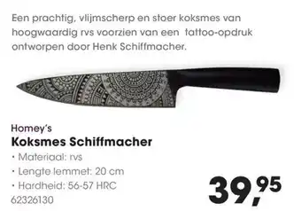 Hanos Homey's Koksmes Schiffmacher aanbieding