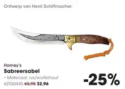 Hanos Homey's Sabreersabel aanbieding