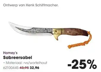 Hanos Homey's Sabreersabel aanbieding