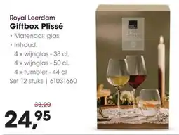 Hanos Royal Leerdam Giftbox Plissé aanbieding