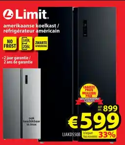 ElectroStock Limit. amerikaanse koelkast / réfrigérateur américain LIAKD550B aanbieding