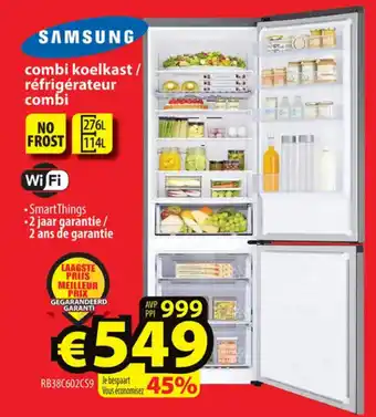 Samsung combi koelkast / réfrigérateur combi RB38C602CS9