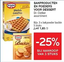Alvo Bakproducten en poeders voor dessert Dr. Oetker aanbieding