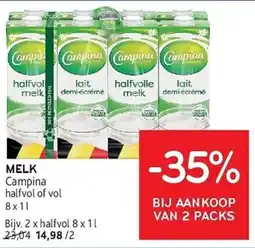 Alvo MELK Campina aanbieding