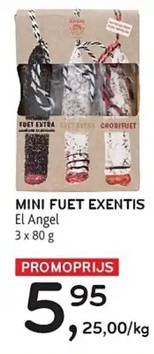 Alvo Mini Fuet Exentis El Angel aanbieding