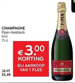 Alvo Champagne Piper Heidsieck aanbieding