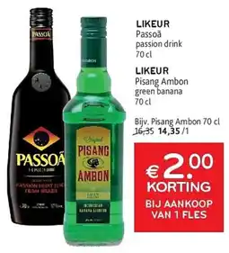Alvo Likeur Passoã en Pisang Ambon aanbieding