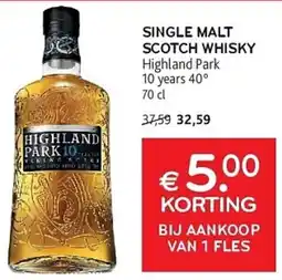 Alvo Single Malt Scotch Whisky Highland Park 10 years 40° aanbieding