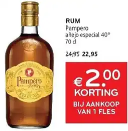 Alvo Rum Pampero añejo especial 40° aanbieding