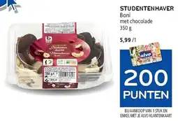 Alvo Studentenhaver Boni met chocolade aanbieding
