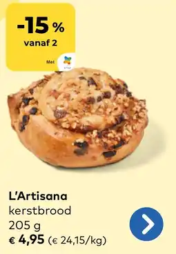 Bio Planet L'Artisana kerstbrood aanbieding