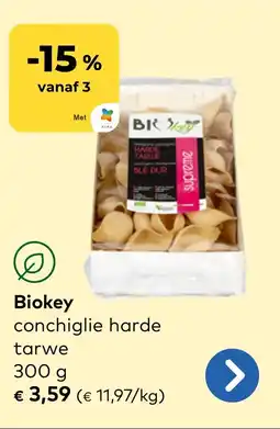 Bio Planet Biokey Conchiglie Harde Tarwe aanbieding