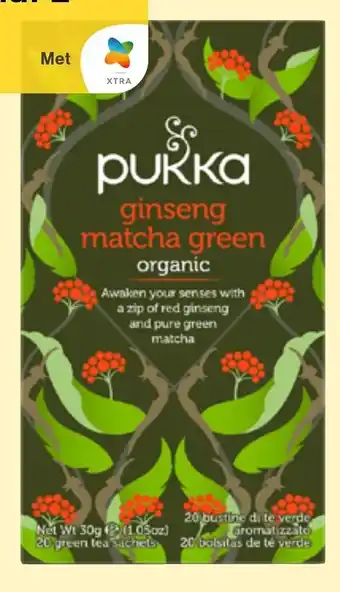 Bio Planet Pukka Ginseng Matcha Green Organic aanbieding