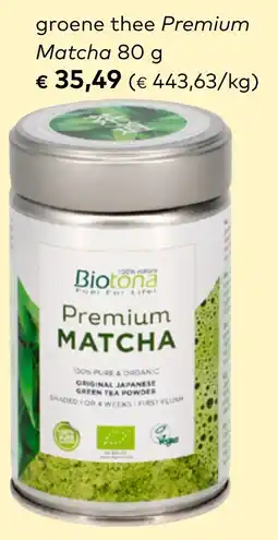 Bio Planet Biotona Groene Thee Premium Matcha aanbieding