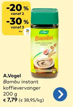Bio Planet A.Vogel Bambu instant koffievervanger aanbieding