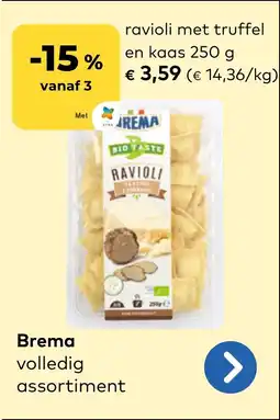 Bio Planet Brema ravioli met truffel en kaas aanbieding