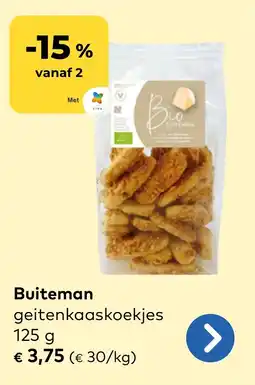 Bio Planet Buiteman Geitenkaaskoekjes aanbieding