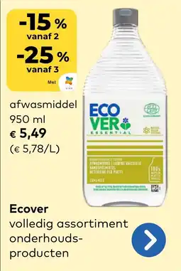Bio Planet Ecover afwasmiddel aanbieding