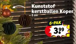 Kruidvat Kunststof kerstballen Koper aanbieding