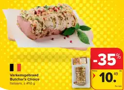 Carrefour Market Varkensgebraad Butcher's Choice aanbieding