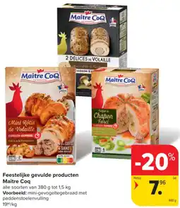 Carrefour Market Feestelijke gevulde producten Maître Coq aanbieding