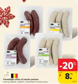 Carrefour Market Feestelijke witte of zwarte pensen aanbieding