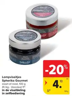Carrefour Market Lompviseitjes Spherika Gourmet aanbieding