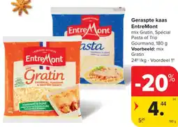Carrefour Market Geraspte kaas EntreMont aanbieding