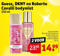 Kruidvat Dkny Ice Pop Very Cherry bodymist 250 ml + Guess bodymist Seductive Dream 250 ml aanbieding