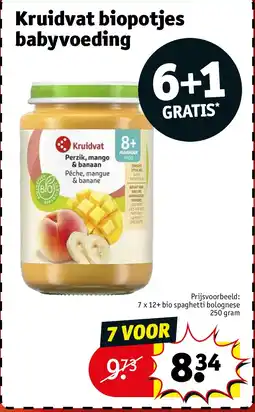 Kruidvat 7 x 12+ bio spaghetti bolognese 250 gram aanbieding