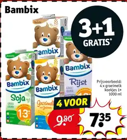 Kruidvat 4 x groeimelk koekjes 1+ 1000 ml aanbieding