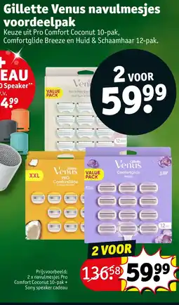 Kruidvat 2 x navulmesjes Pro Comfort Coconut 10-pak + Sony speaker cadeau aanbieding