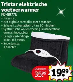 Kruidvat Tristar elektrische voetverwarmer aanbieding