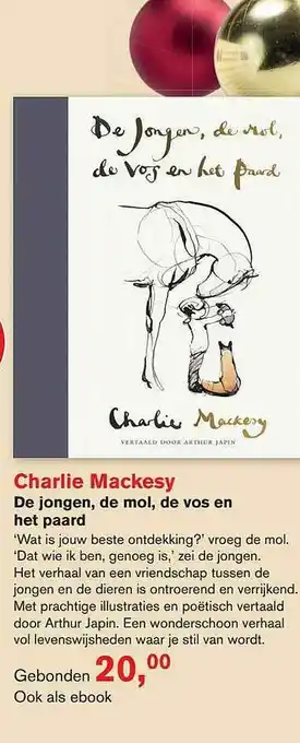 Charlie Mackesy De Jongen De Mol De Vos En Het Paard