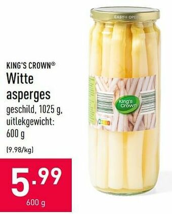 ALDI Witte asperges aanbieding