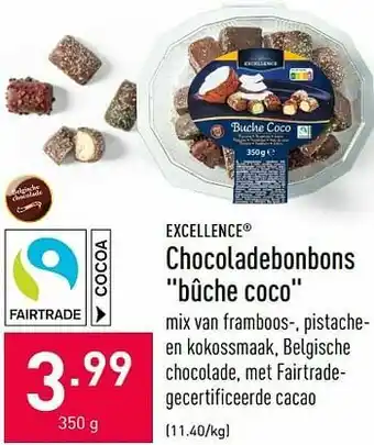 ALDI Chocoladebonbons bûche coco aanbieding