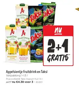 Jumbo Appelsientje fruitdrink en Taksi aanbieding