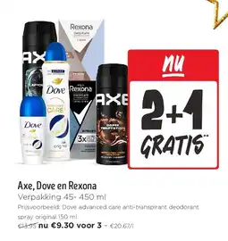 Jumbo Axe, Dove en Rexona aanbieding
