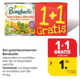 Carrefour Market Set groenteconserven bonduelle aanbieding
