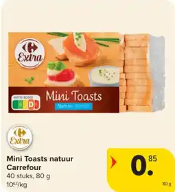 Carrefour Market Mini toasts natuur carrefour aanbieding