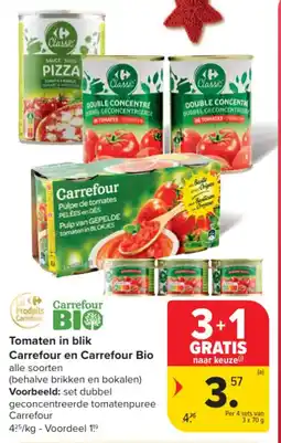 Carrefour Market Tomaten in blik carrefour en carrefour bio aanbieding