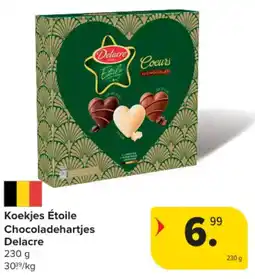 Carrefour Market Koekjes étoile chocoladehartjes delacrex aanbieding