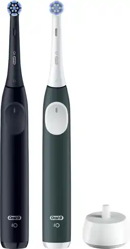Coolblue Oral-B iO 2 Zwart en Groen Duo Pack aanbieding