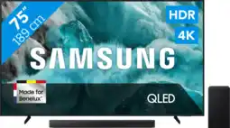 Coolblue Samsung 75 QLED Q7F4 4K (2025) + Samsung HW-B66CF (2025) aanbieding