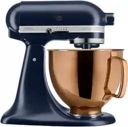Coolblue KitchenAid Artisan Mixer 5KSM125EIB Blauw + Design Mengkom Koper aanbieding